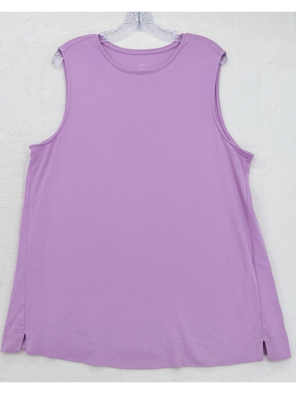 J Jill XL Top Forward Seam Tank Large Purple Tee Sleeveless Perfect Pima Cotton